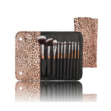 10PCS Nylon Hair Portable Makeup Brush Set with Special Wooden Handle